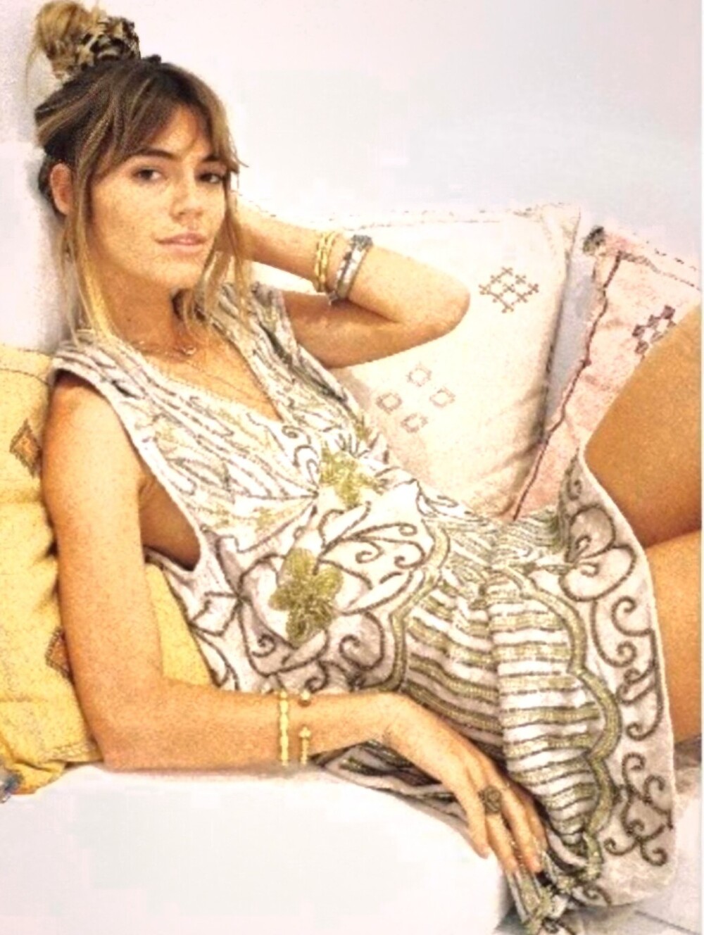 Spell Cream and Gold Sequin Embellished Jacket